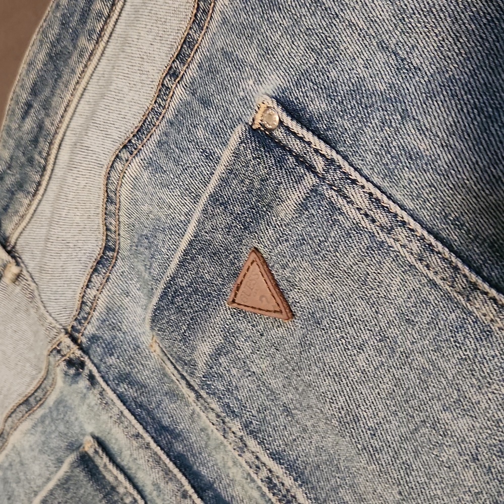Guess Zip Split Jean Skirt - Picture 9 of 11